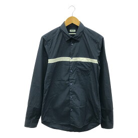 KENZO / ケンゾー | SLIM FIT テーピング コットン シャツ | 39 (15 1/4) | ネイビー / ホワイト | メンズ