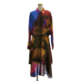 【美品】 DRIES VAN NOTEN / ドリスヴァンノッテン | 2022SS | Dras Water Color Dress 水彩柄 ロング ワンピース ドレス | 34 | マルチカラー | レディース