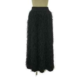 HYKE / ハイク | 2024AW | FRINGE SKIRT / フリンジ プリーツスカート | 2 | ブラック | レディース