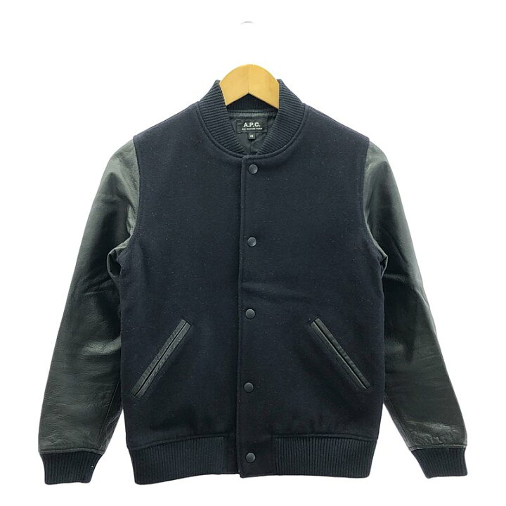 楽天市場】A.P.C. / アーペーセー | 袖レザー スタジャン ブルゾン 