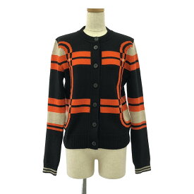【美品】 HERMES / エルメス | 2023AW | BRIDES de GALA Tartan / カシミヤ ニット カーディガン | 34 | オレンジ/ブラック/ベージュ | レディース