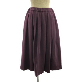 COMME des GARCONS COMME des GARCONS / コムコム | 2021AW | メルトンウール プリーツ ワイド ロングスカート | S | パープル | レディース