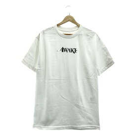 【美品】 AWAKE NY / アウェイクニューヨーク | METALLIC FOIL LOGO TEE メタリックロゴ Tシャツ | M | ホワイト | メンズ