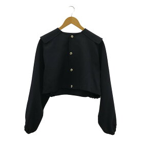 【美品】 THE RERACS / ザリラクス | 2023SS | edition別注 セーラーカラー ショートジャケット | 36 | ネイビー | レディース