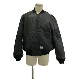 【美品】 WTAPS / ダブルタップス | × NEIGHBORHOOD / ネイバーフッド W1.VE / JACKET. MA-1 / ボンバージャケット ブルゾン | 02 | ブラック | メンズ