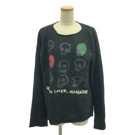 COMME des GARCONS / コムデギャルソン | 2009AW | ウール ドクロ スカル プリント クルーネックニット | M | ブラック | レディース