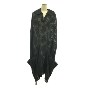 COMME des GARCONS / コムデギャルソン | 2015AW | 変形 丸襟 エンブロイダリー レース オーバー ワンピース / 総裏地 | S | ブラック | レディース
