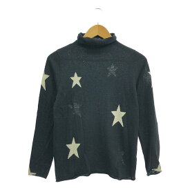 ZADIG & VOLTAIRE / ザディグ エ ヴォルテール | ウール タートルネック スター ニット | L | ブラック | レディース