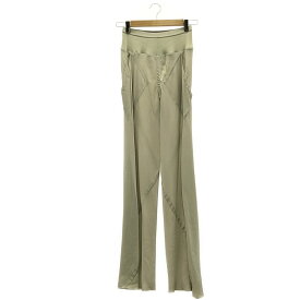 Rick Owens / リックオウエンス | 2021SS | シルク混 ウエストリブ ワイドフレア イージーパンツ | 38 | ライトグレー | レディース