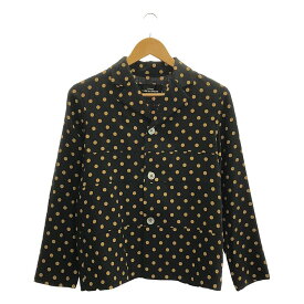 【美品】 tricot COMME des GARCONS / トリココムデギャルソン | 2001AW | ドット 再構築 ウールブラウス | S | ブラック/キャメル | レディース