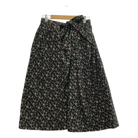 DRIES VAN NOTEN / ドリスヴァンノッテン | ジャガード ロングスカート | 40 | ブラック / レッド | レディース