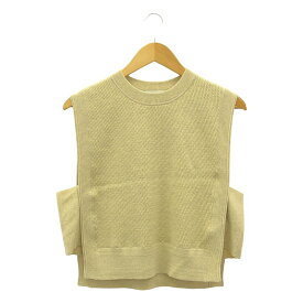 【新品】 HYKE / ハイク | KNIT THERMAL CROPPED VEST ベスト | F | ベージュ | レディース