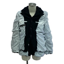 COMME des GARCONS HOMME PLUS / コムデギャルソンオムプリュス | 2024AW | ウール縮絨 インサイドアウト レイヤード ジャケット | M | ブラック / ホワイト | メンズ