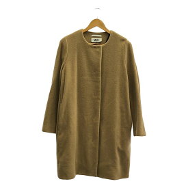 MM6 Maison Martin Margiela / エムエムシックスメゾンマルタンマルジェラ | カシミヤ混 ノーカラー バックスリットコート | 40 | ベージュ | レディース