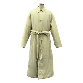 GUCCI / グッチ | BELTED MONOGRAM SUPREME PADDED COAT ベルト付 コート | 48 | アイボリー | メンズ