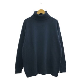 DRIES VAN NOTEN / ドリスヴァンノッテン | タートルネック ウールニット | S | ネイビー | レディース