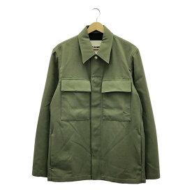 【美品】 JIL SANDER / ジルサンダー | 2022SS | ダブルポケット スナップボタン ジャケット / 総裏地 | 44 | オリーブ | メンズ