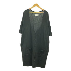 MM6 Maison Martin Margiela / エムエムシックスメゾンマルタンマルジェラ | 2009SS | コットン Vネック ロング カーディガン | L | ブラック | レディース
