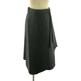【美品】 CELINE / セリーヌ | by Hedi Slimane / ウール ラップ スカート | 36 | グレー | レディース