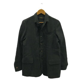 【美品】 ARCHIVIO J.M.Ribot / アルキビオジェイエムリボット | 2022SS | G3A/QU / シングルブレスト ジャケット / シルク総柄裏地 | 42 | black | メンズ