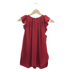 【美品】 ASPESI / アスペジ | フリル ギャザー ノースリーブ ブラウス | 40 | レッド | レディース