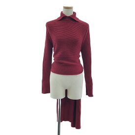 【新品】 ROCHAS / ロシャス | ウール バックリボン デザイン ニット | 40 | レッド | レディース