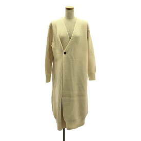 【クリアランスSALE最大15%OFF〜8/17(日)まで】HYKE / ハイク | ウールニット ロング カーディガン | 1 | アイボリー | レディース