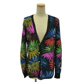 【美品】 CHANEL / シャネル | MULTICOLOR CC LOGO EMBELLISHED CARDIGAN / ビジュー 装飾 ニット カーディガン | 36 | ブラック/マルチカラー | レディース