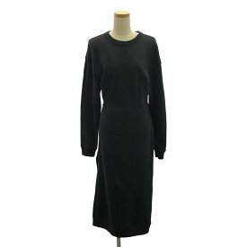 DRIES VAN NOTEN / ドリスヴァンノッテン | スリット デザイン スウェット ワンピース | M | ブラック | レディース