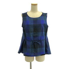 【美品】 mina perhonen / ミナペルホネン | join ブロックチェックシャツ | 38 | ネイビー | レディース
