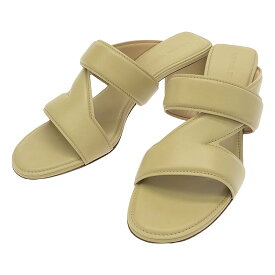 【美品】 BOTTEGA VENETA / ボッテガヴェネタ | LEATHER SANDAL / レザー ミュール サンダル | 36 1/2 | ベージュ | レディース