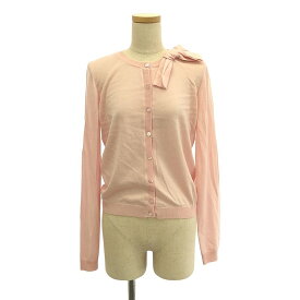 RED VALENTINO / レッドヴァレンティノ | ウール リボン ニット カーディガン | M | ピンク | レディース