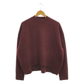 LE CIEL BLEU / ルシェルブルー | Wool Cashmere Crew Neck Knit ウール カシミヤ クルーネック ニット | 36 | ボルドー | レディース