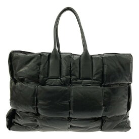 BOTTEGA VENETA / ボッテガヴェネタ | パデッド スカッシュ マキシイントレチャート トートバッグ | ブラック | レディース
