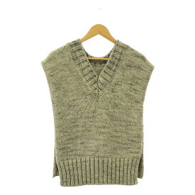 Maison Margiela / メゾンマルジェラ | ボタニカルダイVネックニットベスト | S | ベージュ | レディース