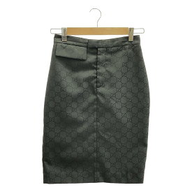 【美品】 GUCCI / グッチ | モノグラムタイトスカート | 38 | ブラック | レディース