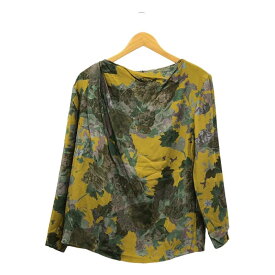 DRIES VAN NOTEN / ドリスヴァンノッテン | ドレープデザイン 花柄 ビスコース ブラウス | 40 | マルチカラー | レディース