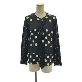 tricot COMME des GARCONS / トリココムデギャルソン | 2002AW | フリル 切替 ドット ブラウス | M | ブラック/ホワイト | レディース