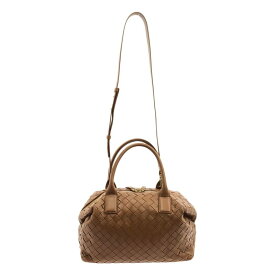 【美品】 BOTTEGA VENETA / ボッテガヴェネタ | ミディアム バウレットボーリング バッグ | ブラウン | レディース