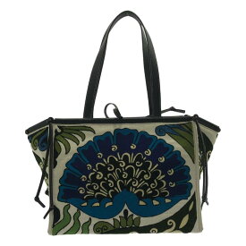 【美品】 LOEWE / ロエベ | ウィリアム・デ・モーガン フラワー刺しゅう クッショントートバッグ ラージ | マルチカラー | レディース