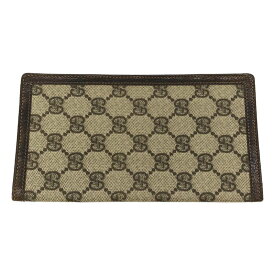 GUCCI / グッチ | オールド GGシマ 長財布 札入れ レザー×PVC | ベージュ / ブラウン | レディース