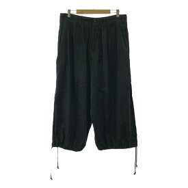 YOHJI YAMAMOTO POUR HOMME / ヨウジヤマモトプールオム | 2019SS | ワッシャー ドローストリング タック ワイドバルーンパンツ | 2 | ブラック | メンズ