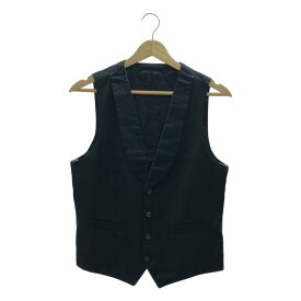 【美品】 Martin Margiela / マルタンマルジェラ | 2008AW | REPLICA / 異素材 切替 ウール シルク リバーシブル ジレ ベスト | 44 | ブラック/ブラウン系 | メンズ