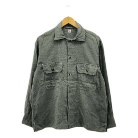 Kaptain Sunshine / キャプテンサンシャイン | 2018AW | OPEN COLLAR SHIRTS コットンカシミヤ オープンカラー シャツ | 38 | グレー | メンズ
