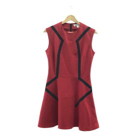 Y-3 / ワイスリー | テーピング ノースリーブ バックジップ ワンピース | M | レッド / ブラック | レディース