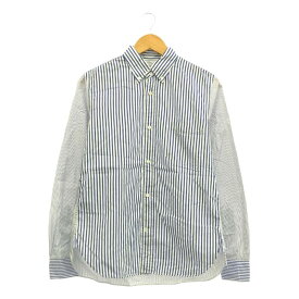 COMME des GARCONS HOMME / コムデギャルソンオム | 2014AW | クレイジー切替 ストライプ コットン シャツ | XS | ブルー / ホワイト | メンズ