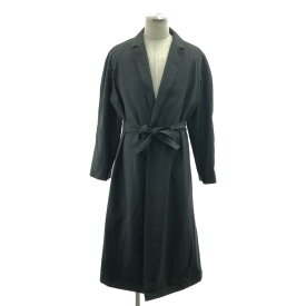 【美品】 LEMAIRE / ルメール | 2021AW | SOFT COAT UNISEX / ベルテッド オーバー ソフトコート / 総裏地 / ユニセックス | XS | チャコールブラック系 | メンズ