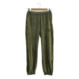 Needles / ニードルス | 2021SS | Zipped Sweat Pant C/Pe Velour 裾ジップ ベロア イージーパンツ | XS | オリーブ | メンズ
