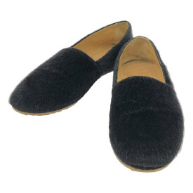 MM6 Maison Martin Margiela / エムエムシックスメゾンマルタンマルジェラ | ファー スリッポン フラット シューズ | 37 | ブラック | レディース