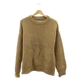 Cristaseya / クリスタセヤ | baby camel hair 100％ / ベビーキャメルヘア ニット セーター | M | ライトブラウン系 | メンズ